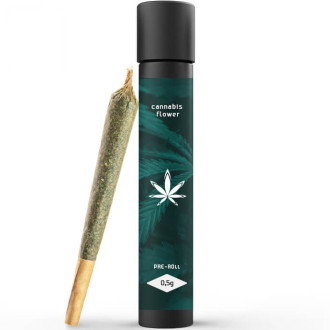 Glass Pre Roll Joint Tube with Custom Sticker / Label