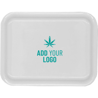 Custom Small White Rolling Tray