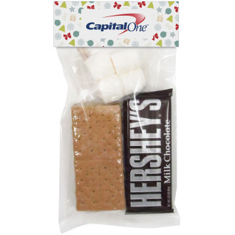 Large S'mores Kit Header Bags - Graham Cracker Sheets, Marshmall