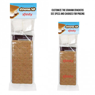Small S'mores Kit Header Bags - Graham Cracker Sheets, Marshmall
