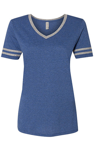 JERZEES - Womens Varsity Triblend V-Neck T-Shirt