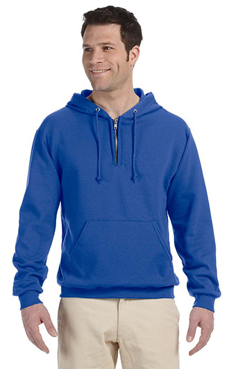 Jerzees Adult NuBlend Fleece Quarter-Zip Pullover Hooded Sweatsh