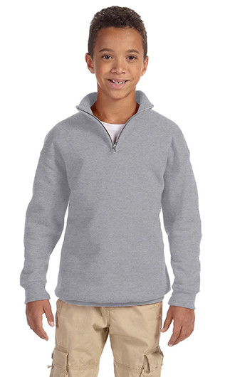 Jerzees Youth NuBlend Quarter-Zip Cadet Collar Sweatshirt