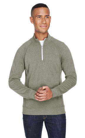 J America Adult Triblend Fleece Quarter-Zip