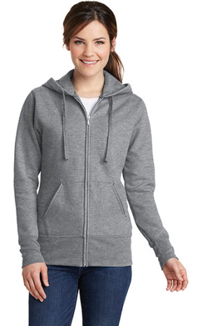 Port & Company Ladies Core Fleece Full-Zip Hooded Sweatshirt