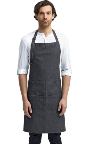 Artisan Collection Unisex Jeans Stitch Denim Bib Apron