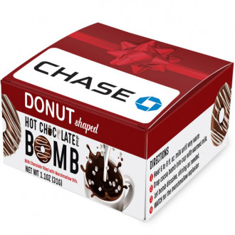 Donut-Shaped Hot Chocolate Bomb with Holiday Drizzle