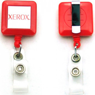 4-Color Process Square Plastic Badge Reel