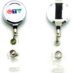 Metal Badge Reel w/ Back Clip