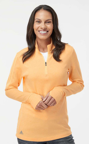 Adidas - Women's 3-Stripes Quarter-Zip Sweater