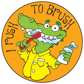 I Rush to Brush Sticker Roll