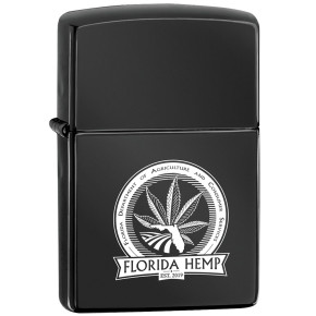 High Polish Black Zippo Windproof Lighter