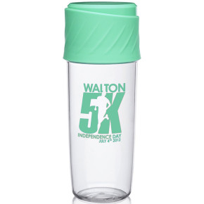 16 Oz. BPA Free Dual Sip-N-Snack Plastic Sports Water Bottle