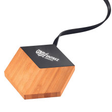 Bamboo 5W Wireless Charging Base with Light-Up Logo