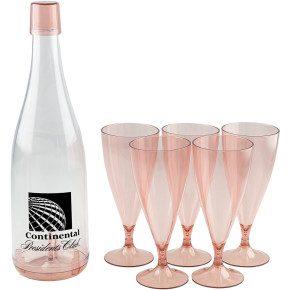 Bubbly Reusable Champagne Flutes Set