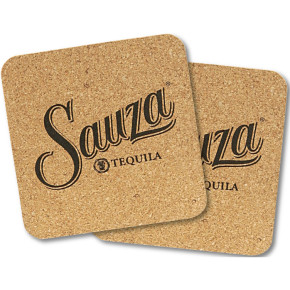 Cork & Fiberboard Square Beverage Coaster