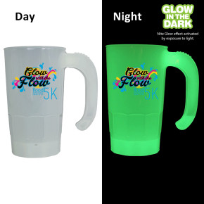 20 oz. Nite Glow Stackable Beer Stein, Full Color Digital