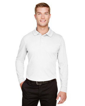 Devon & Jones CrownLux Performance Men's Plaited Polo LS