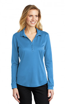 Port Authority  Ladies Silk Touch Performance Long Sleeve Polo