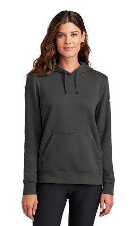 Nike Ladies Club Fleece Sleeve Swoosh Pullover Hoodie