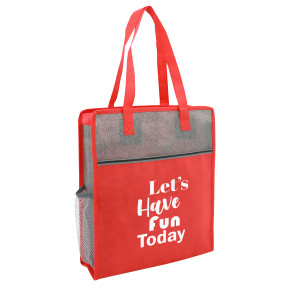 Color Basics Heathered Non-Woven Tote Bag