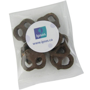 1oz. Goody Bags - Milk Chocolate Mini Pretzels