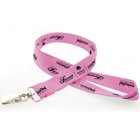 Pink Breast Cancer Awareness Lanyard w/ 3-Day Rush Service