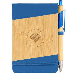 Bamboo Look Jotter & Pen